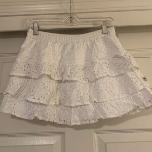 A&F vintage y2k eyelet ruffle mini skirt